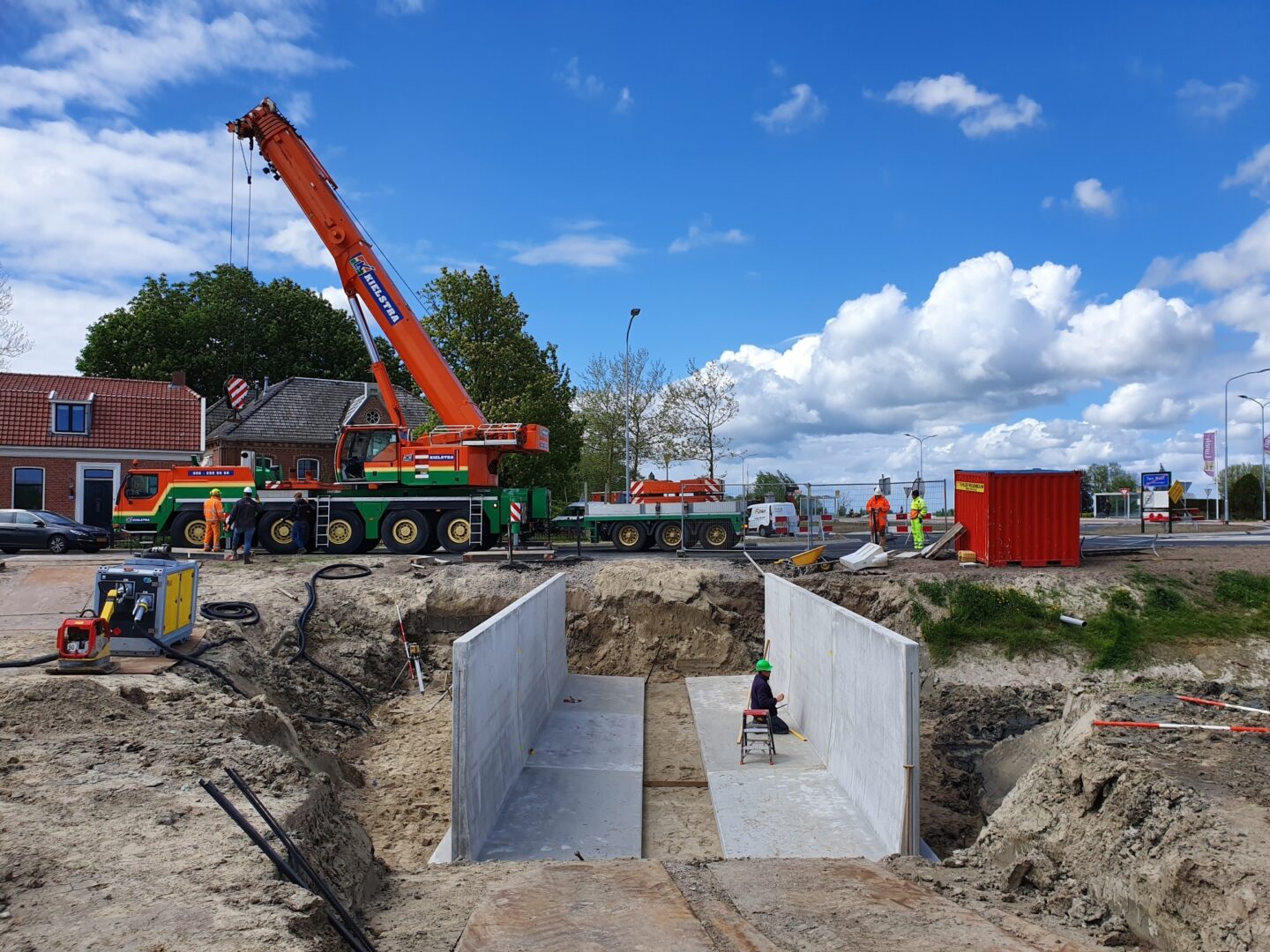 Bosch Beton - Keerwanden inrit maken bij sloot aan N360